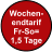 Wochen- endtarif Fr-So= 1,5 Tage